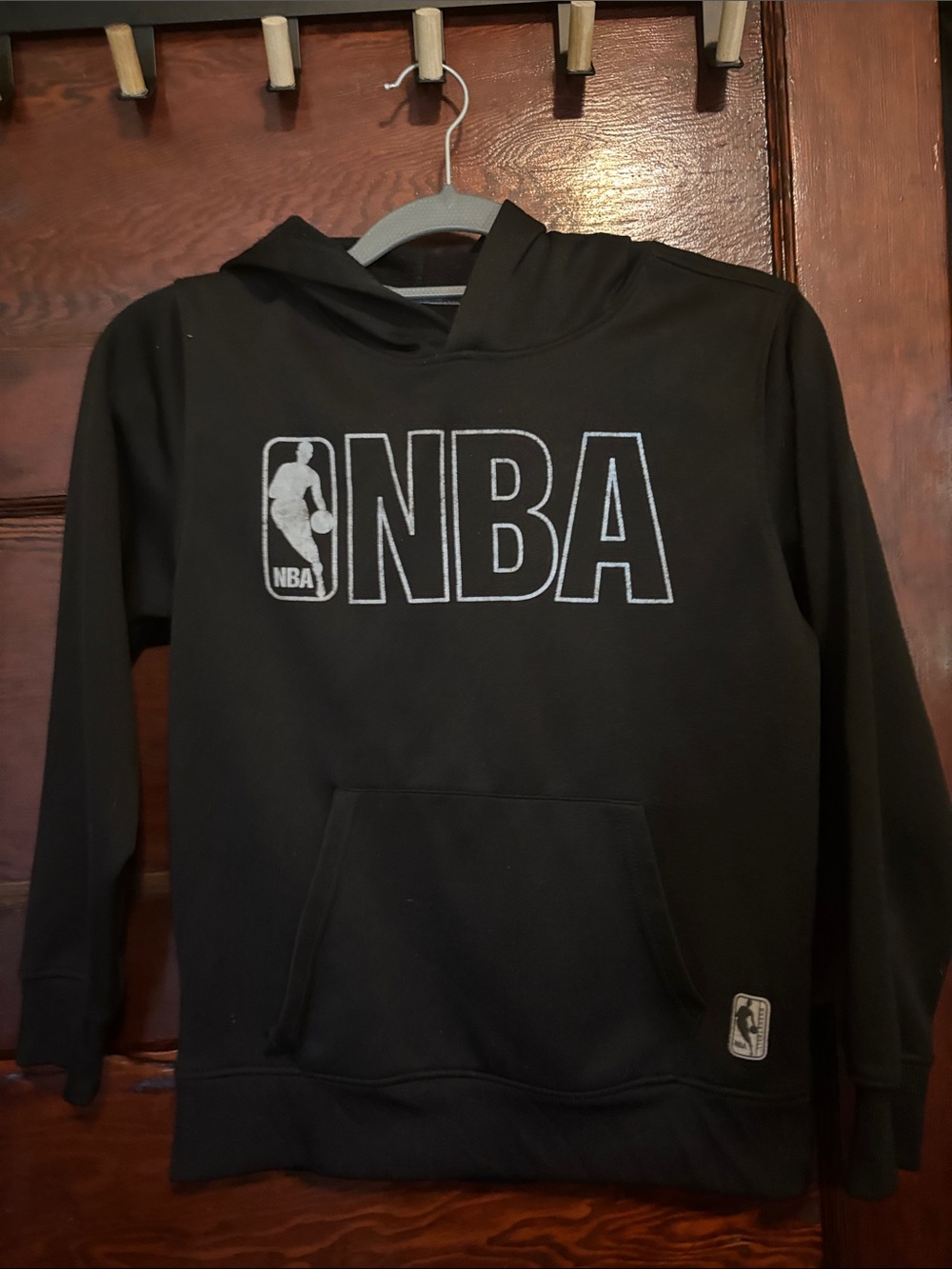 NBA Black Kids Hoodie with White Logo